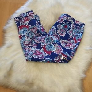 Chico's Paisley Print Cargo Capri Pants